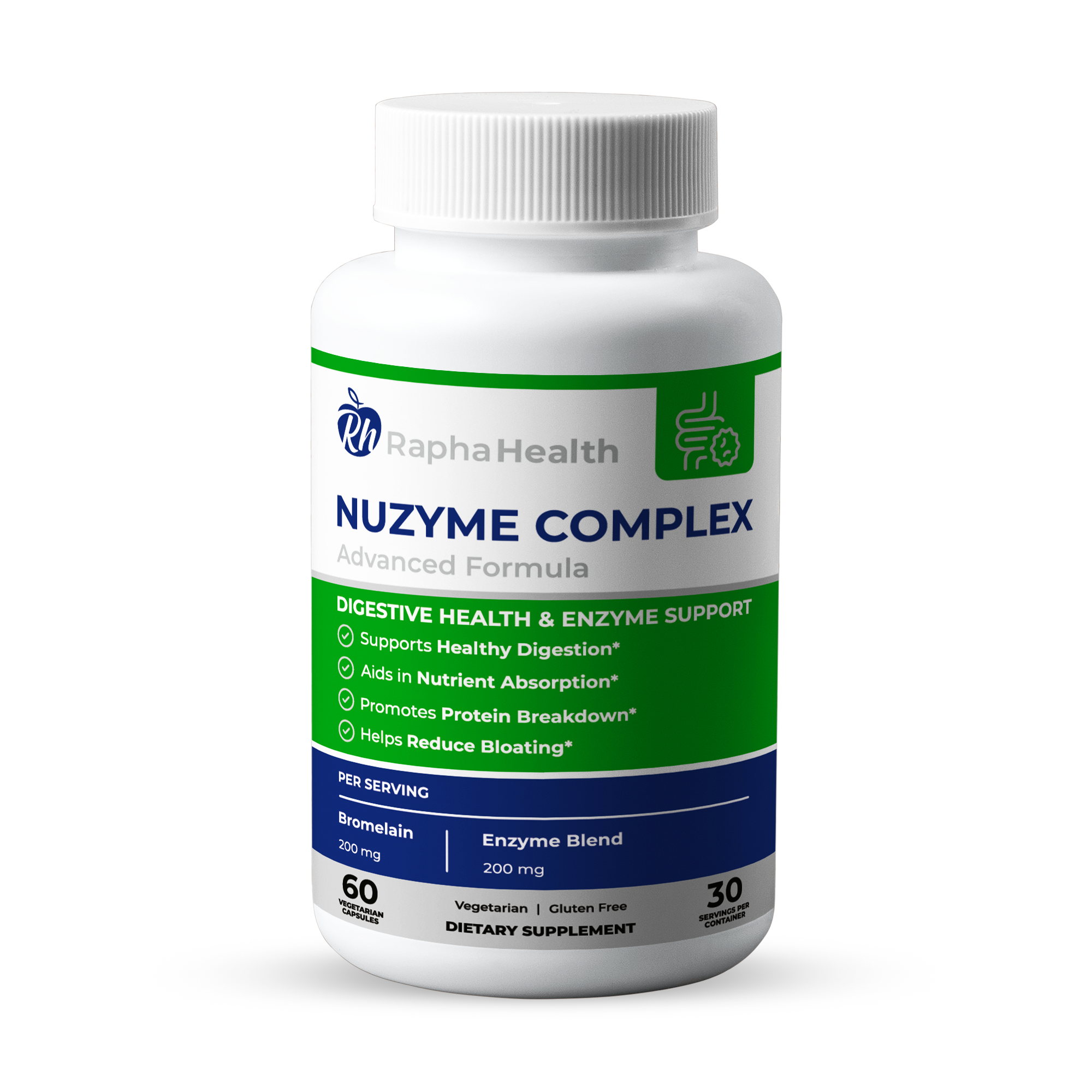 Nuzyme Complex - Comprehensive Digestive Enzyme Support | RaphaHealth